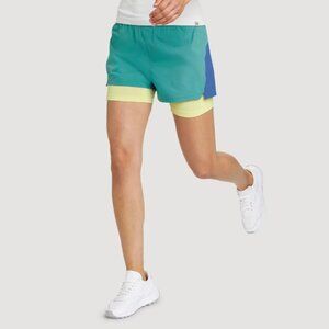 Eddie Bauer Cove Trail Shorts Womens Size XL Reef Double Layer Lined Running